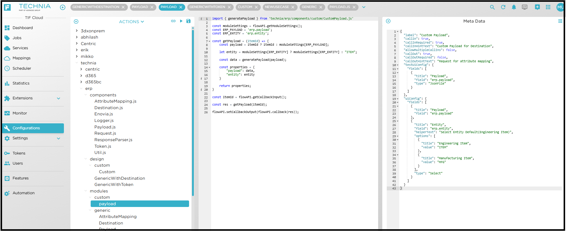 Payload Module Metadata