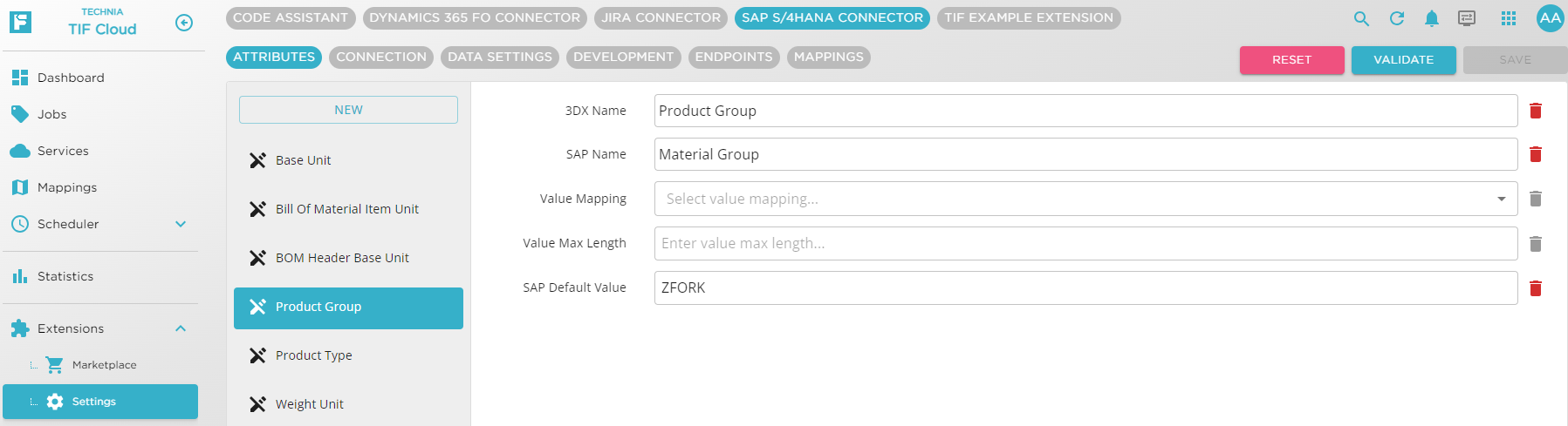 SAP S4HANA Extension Settings Attributes 4