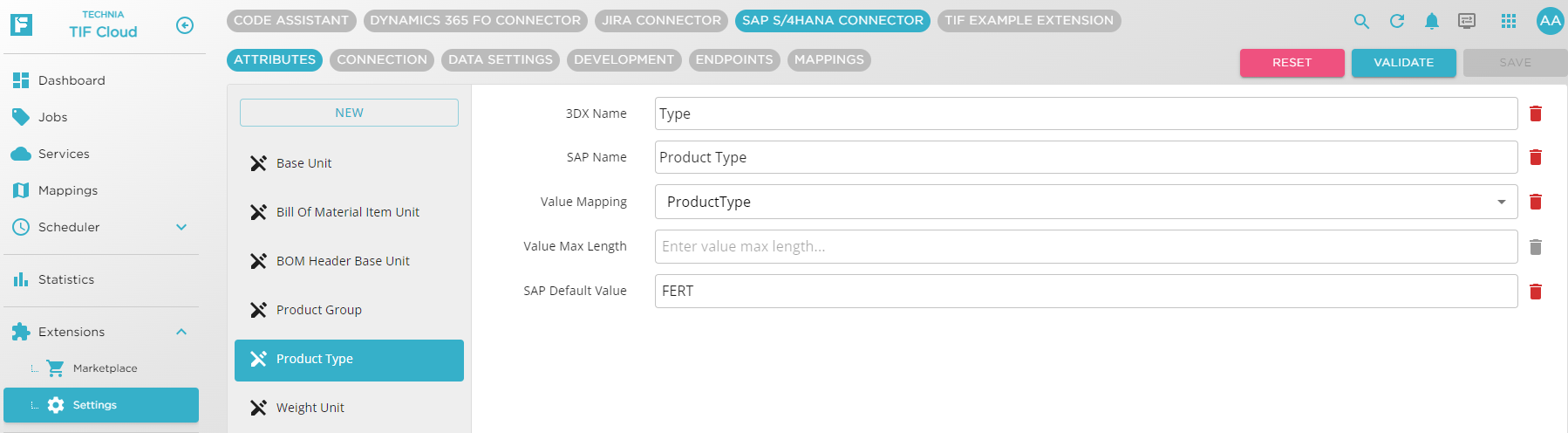SAP S4HANA Extension Settings Attributes 5