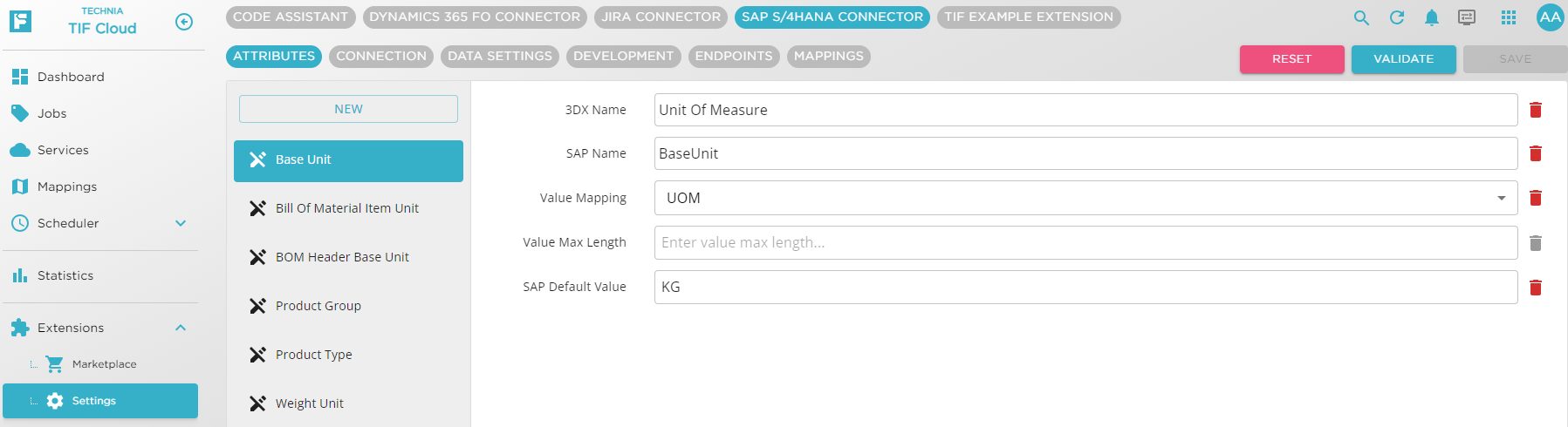 SAP S4HANA Extension Settings Attributes 1