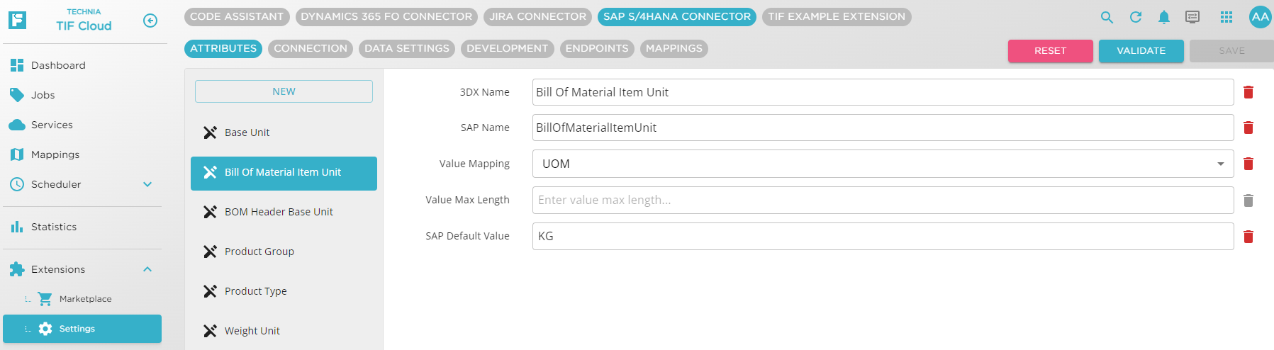 SAP S4HANA Extension Settings Attributes 2